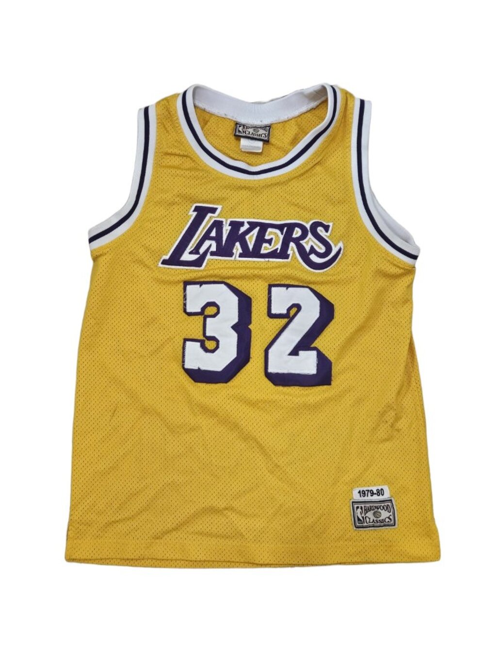 Magic Johnson #32 Lakers Hardwood Classics Jersey Youth XL Gold